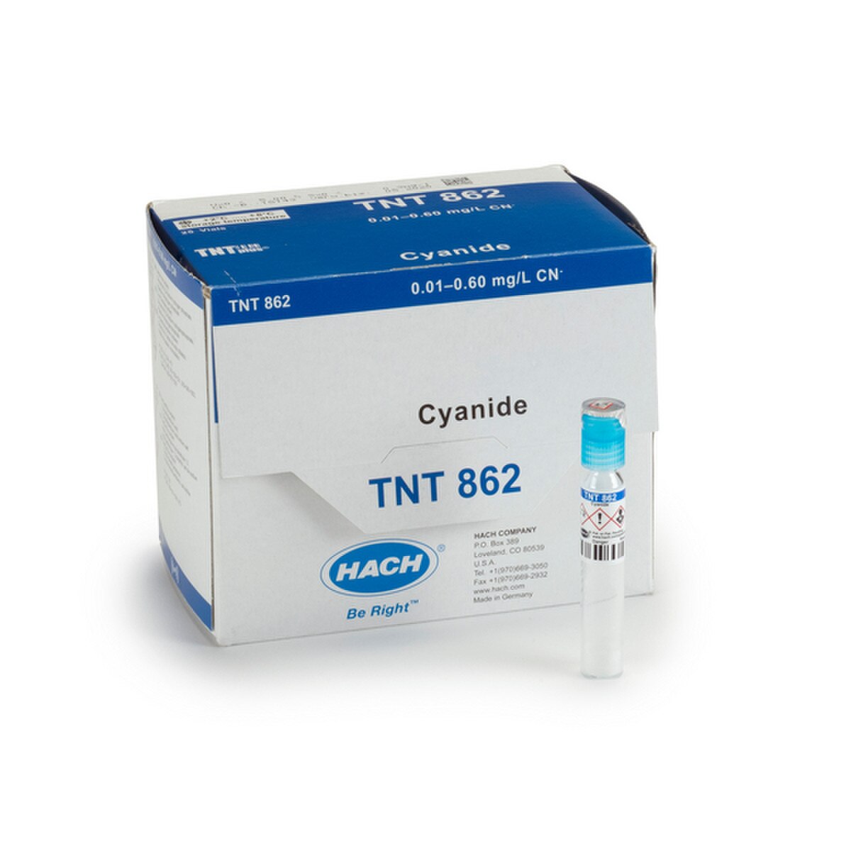 TNT862 Hach TNTplus Cyanide,free Vial Test, 1 box 638072