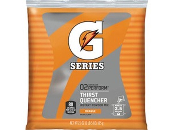 Gatorade Orange Thirst Quencher Powder Mix - Powder - 1.31 lb - 2.50 gal Maximum Yield - Pouch - 32 / Carton