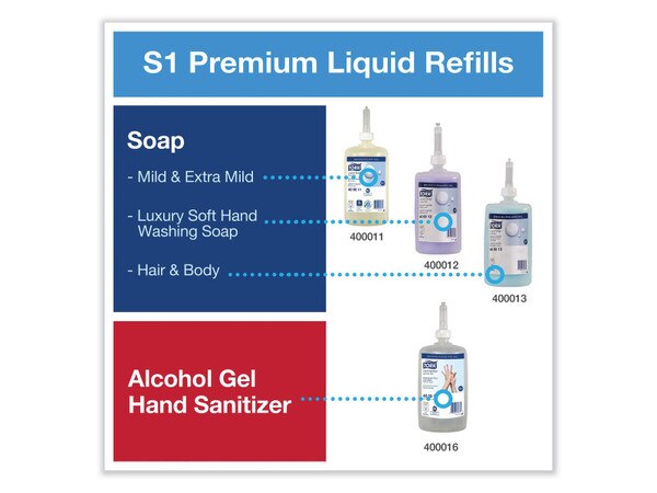 Elevation Liquid Skincare Dispenser, 1 L Bottle; 33 oz Bottle, 4.4 x 4.5 x 11.5, White
