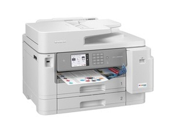 Brother Workhorse MFC-J5955DW Wireless Inkjet Multifunction Printer - Color - Copier/Fax/Printer/Scanner - 30 ppm Mono/30 ppm Color Print - 1200 x 4800 dpi Print - Automatic Duplex Print - Color Flatbed/CIS Scanner - 1200 dpi Optical Scan - Color Fax