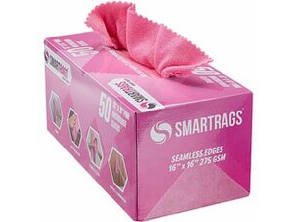 Monarch Smart Rags Microfiber Cloths - For Institutional, Automotive, Office, Healthcare, Household, Garage, Breakroom, Factory, Hospital - 50 / Box - Heavy Duty, Reusable, Streak-free, Lint-free, Dirt Resistant, Grime Resistant - Pink