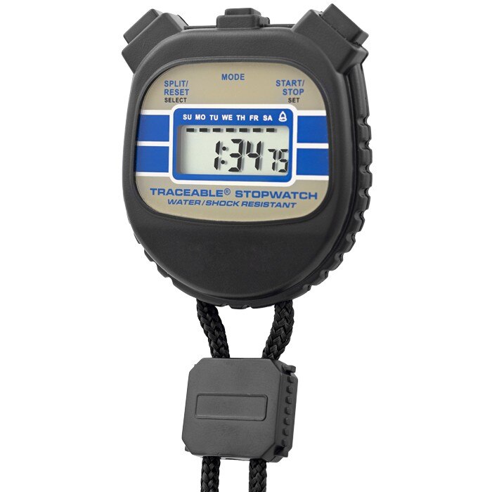 Control Company Water-Resistant Shockproof Stopwatch - Black